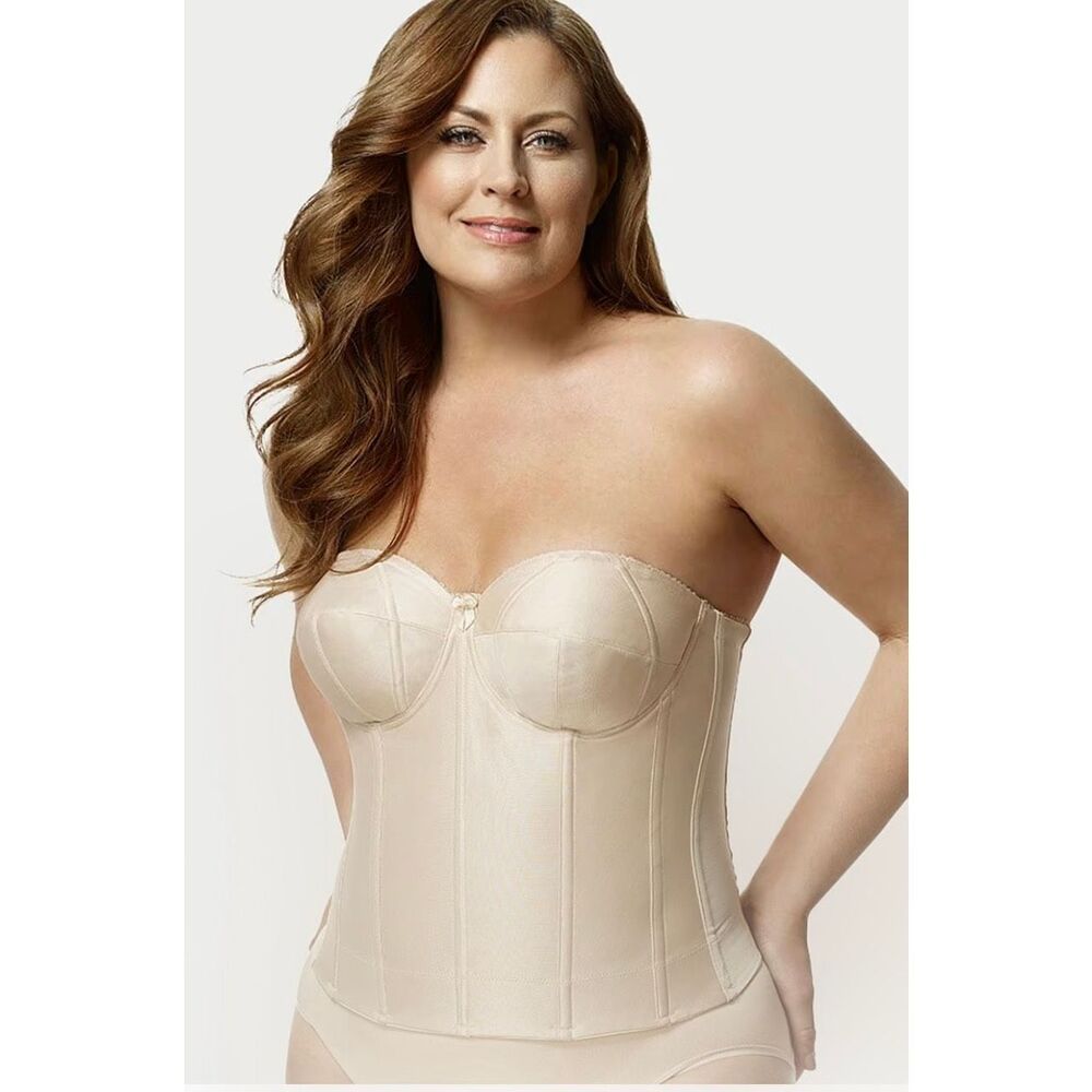 Elila Smooth Strapless Longline Bra Sz 34e Nwt